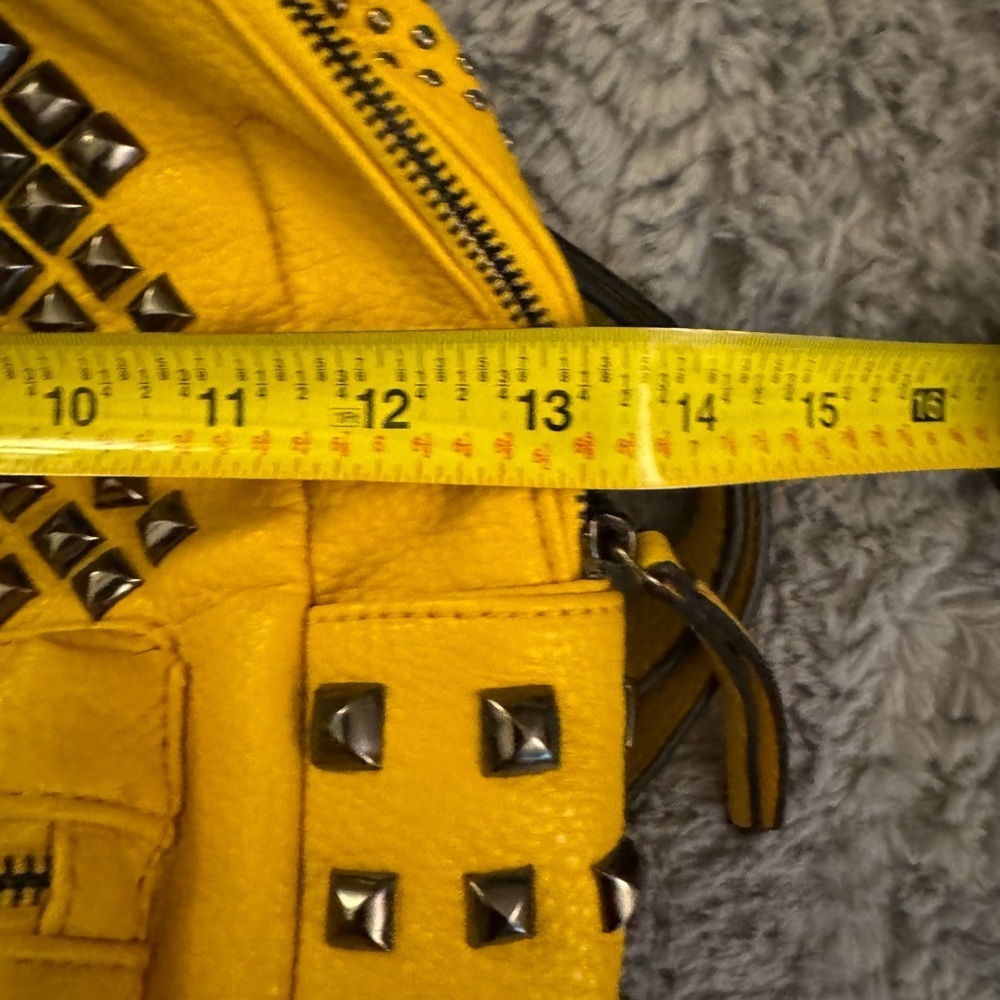 ROBERT PIETRI Yellow Studded Leather Backpack - Picture 9 of 15